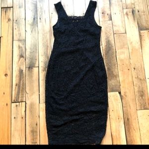 Candie's Black Lace Midi Dress Tight